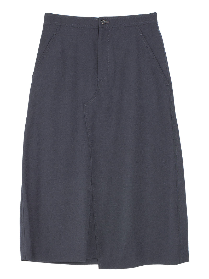 CDG Wool Skirt With Side Pockets Navy