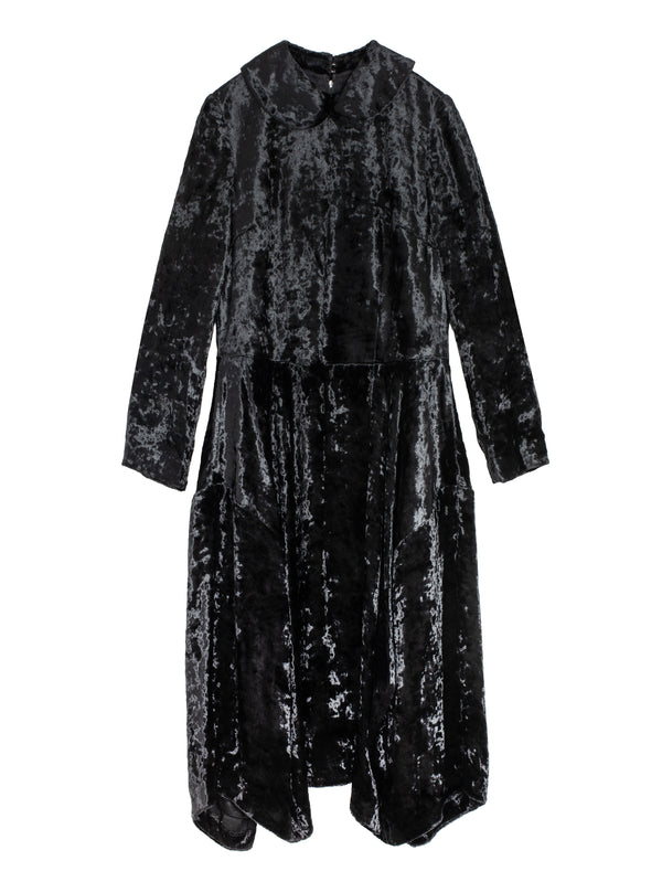 CDG Velvet Collar Dress Black