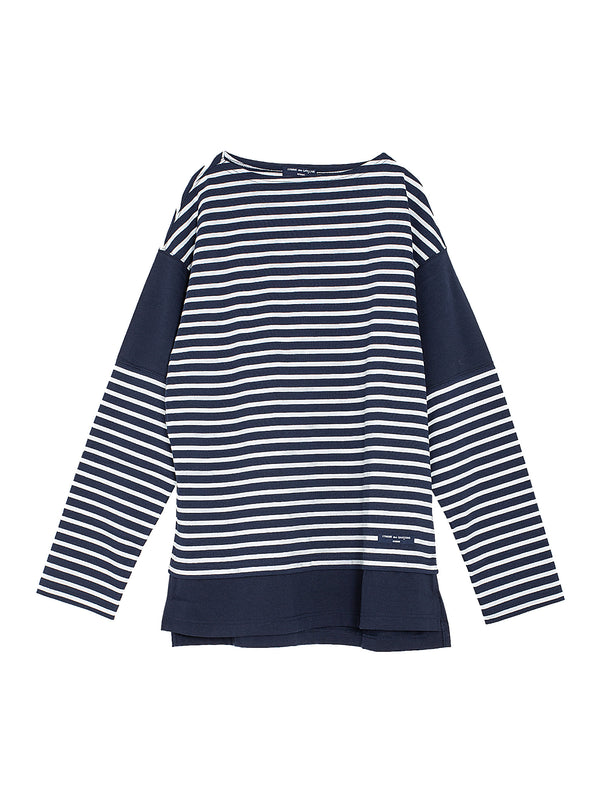 CDG Striped Longsleeve Shirt Blue And White