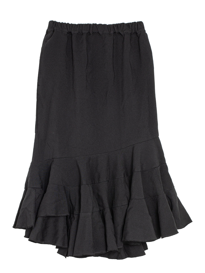 CDG Frill Midi Skirt Black