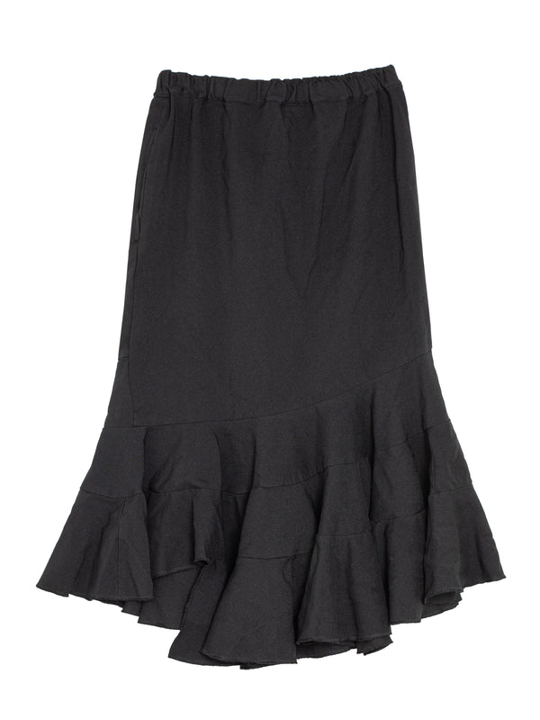 CDG Frill Midi Skirt Black