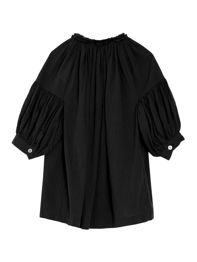 CDG Short Sleeve Volume Blouse Black