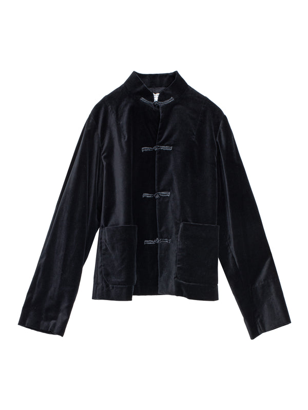 CDG Velvet Two Pocket Blazer Black