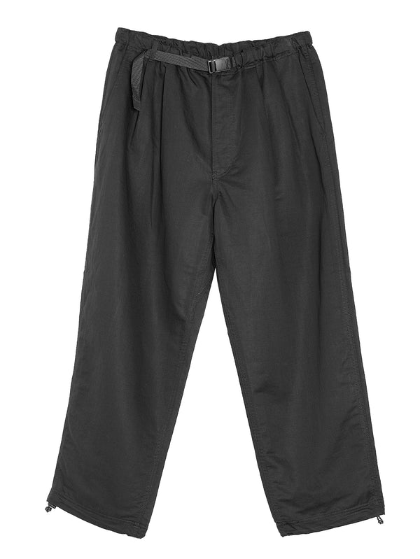 CDG Pleated Cotton Linen Trousers Black