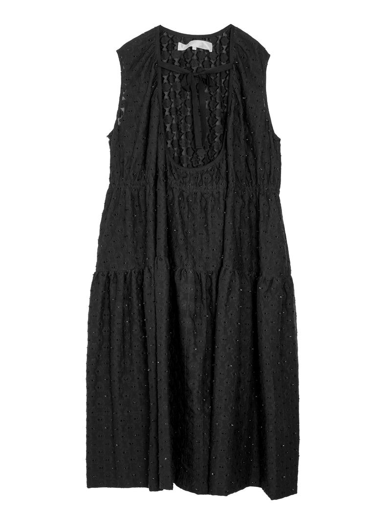 CDG Lace Volume Dress Black