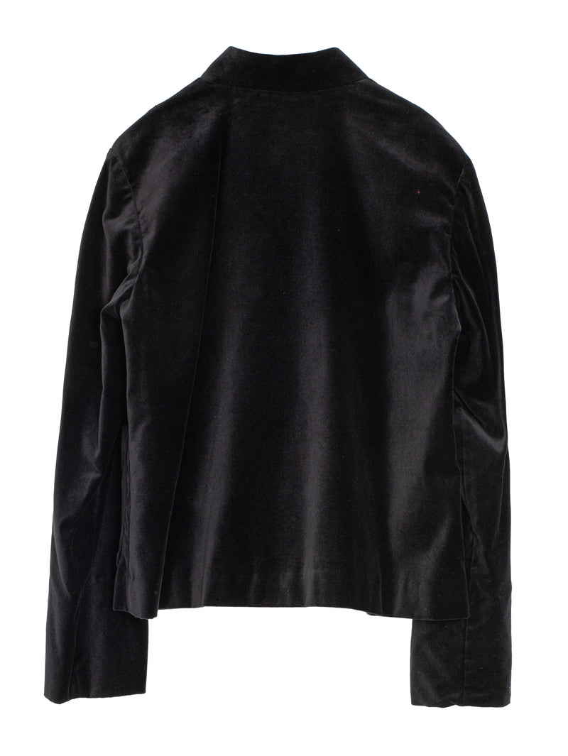 CDG Velvet Two Pocket Blazer Black
