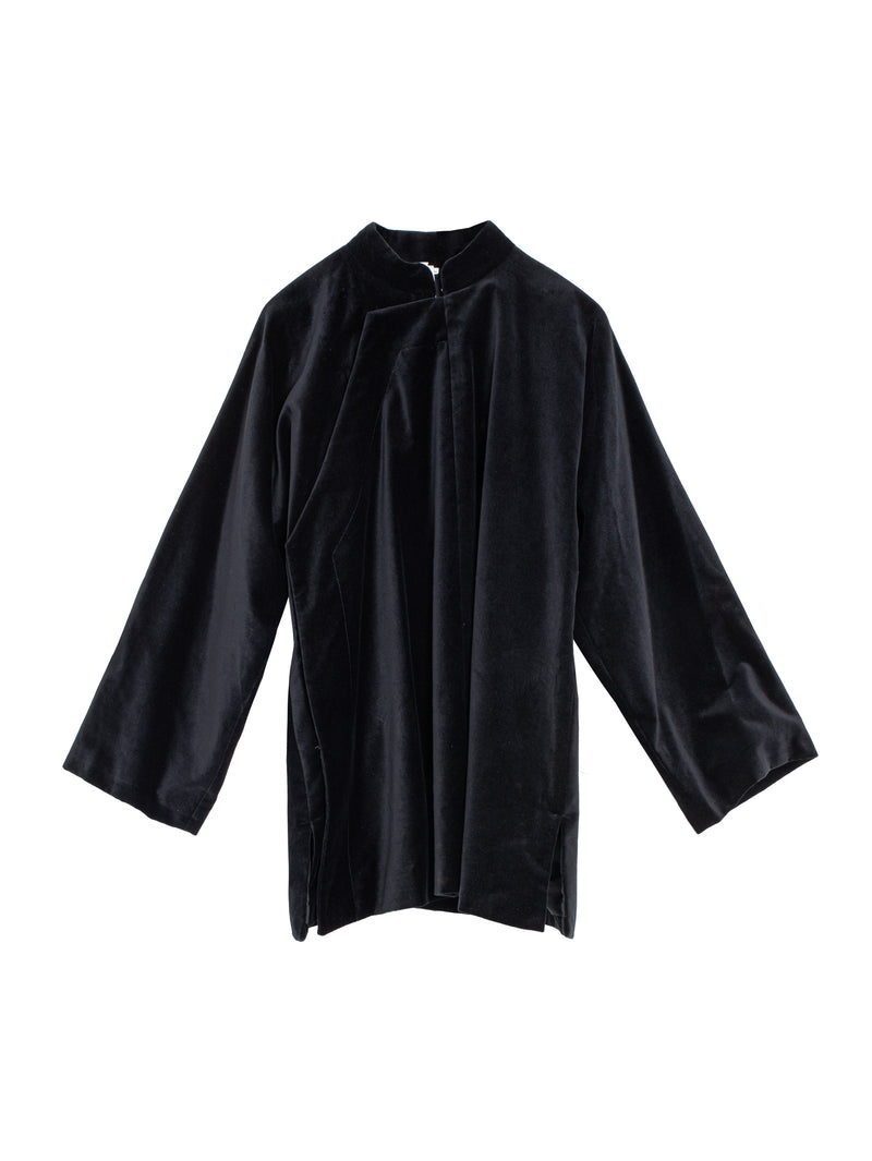 CDG Velvet Crosseover Jacket Black
