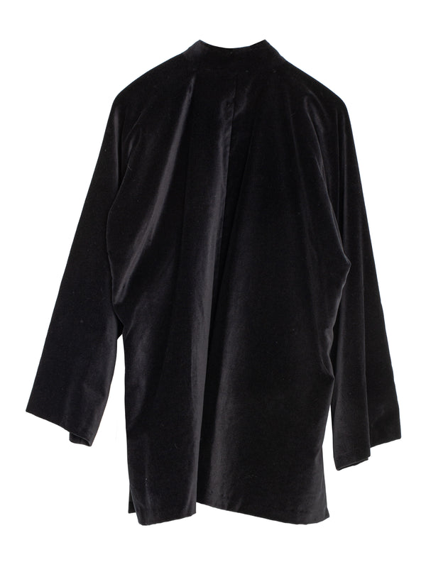 CDG Velvet Crosseover Jacket Black