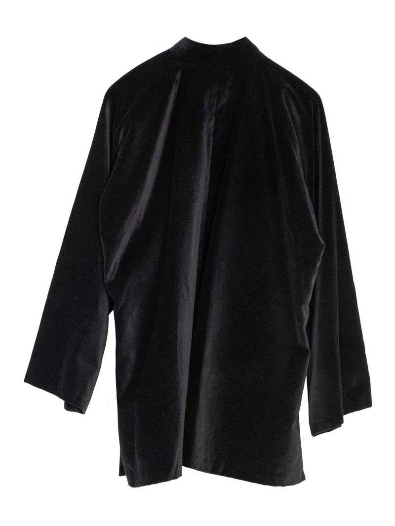 CDG Velvet Crosseover Jacket Black