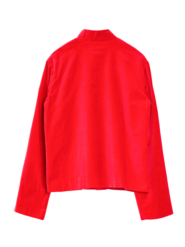 CDG Velvet Two Pocket Blazer Red
