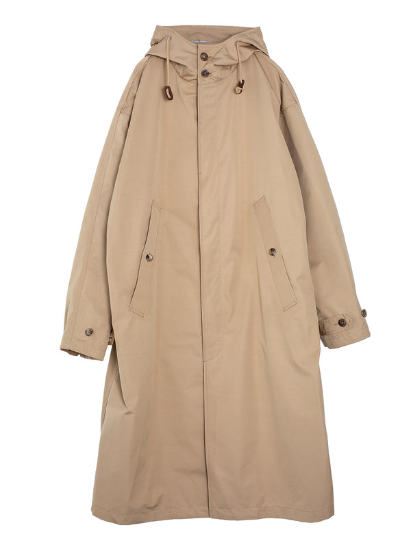 CDG Long Trench Coat With Hood Beige