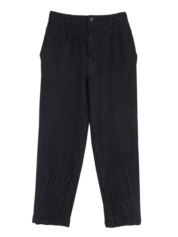 CDG Wool Serge Garment Fulling Pants Black