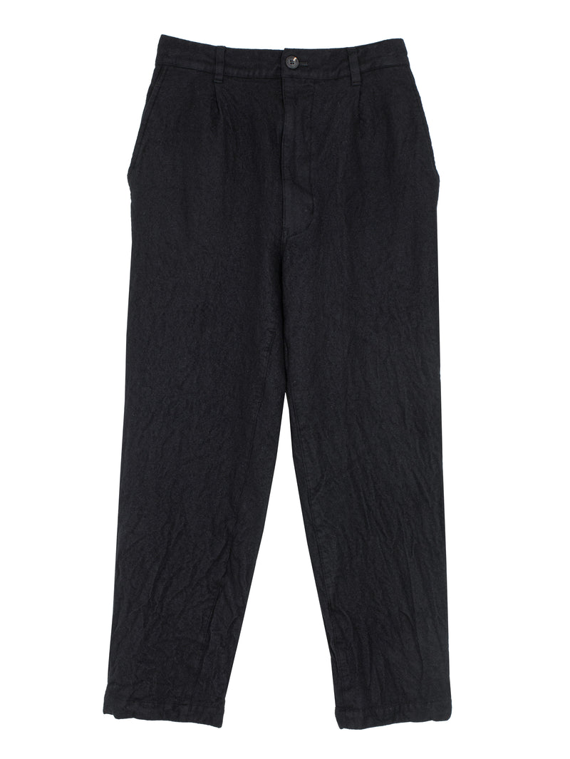 CDG Wool Serge Garment Fulling Pants Black