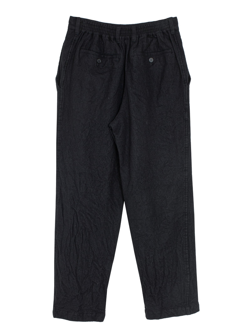 CDG Wool Serge Garment Fulling Pants Black