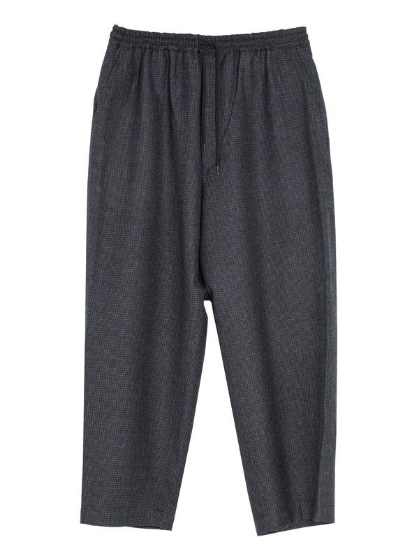 CDG Wool Micro Check Pants Black