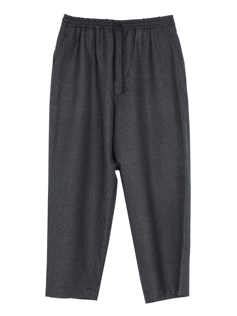 CDG Wool Micro Check Pants Black