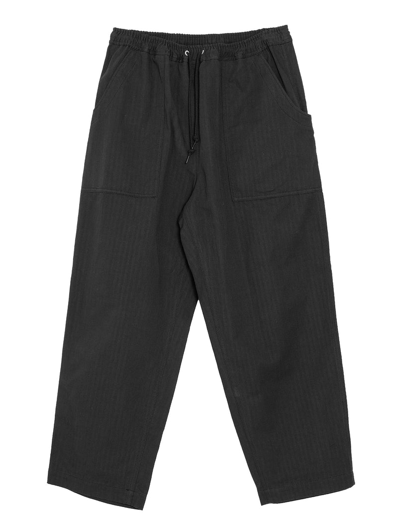 CDG Cotton Linen Loos Trousers Black
