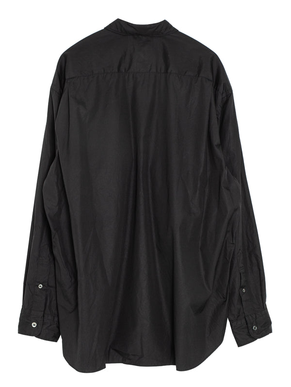 CDG Garment Treated Cotton Broad X Wool Gauze Shirt Black