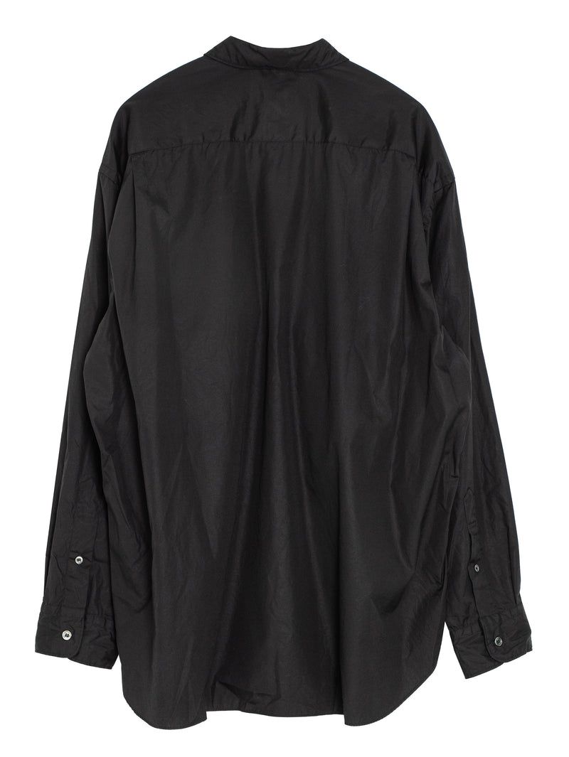 CDG Garment Treated Cotton Broad X Wool Gauze Shirt Black