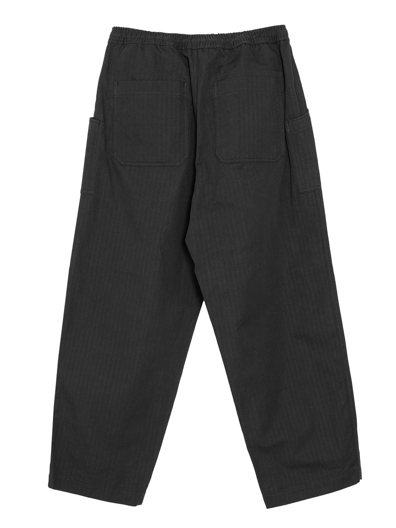 CDG Cotton Linen Loos Trousers Black