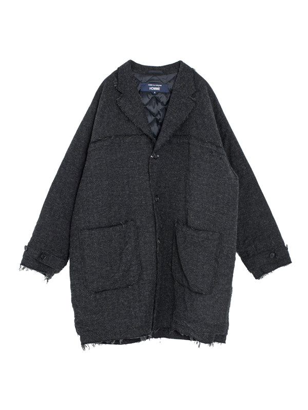 CDG Raw Edge Quilted Jacket Khaki