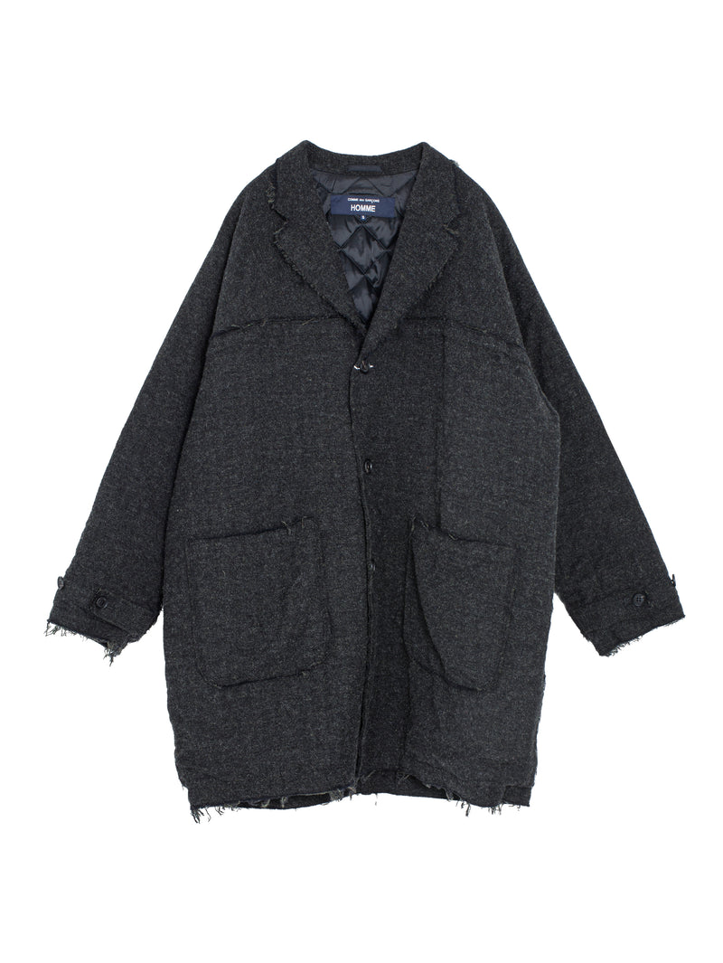 CDG Raw Edge Quilted Jacket Khaki