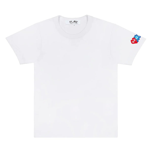 CDG Play Women’s Space Invader Pixelated Heart Tee White