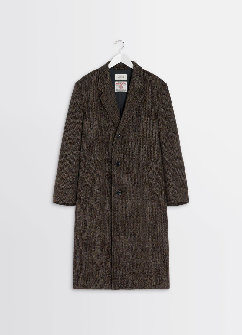 Chesterfield Coat Black And Brown Melange