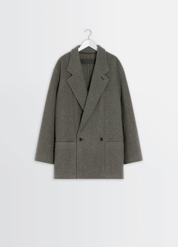 Felt Wool Jacket Dark Khaki