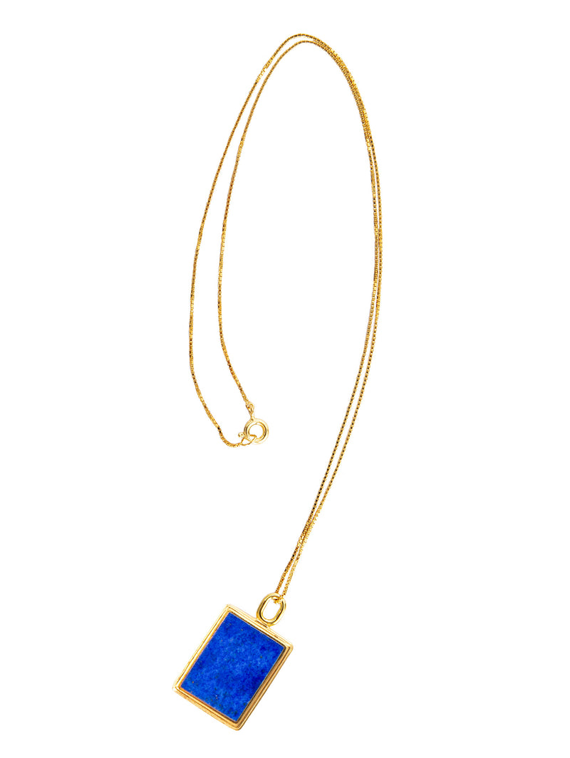 Chandigarh Lapis and Malachite Gold Necklace