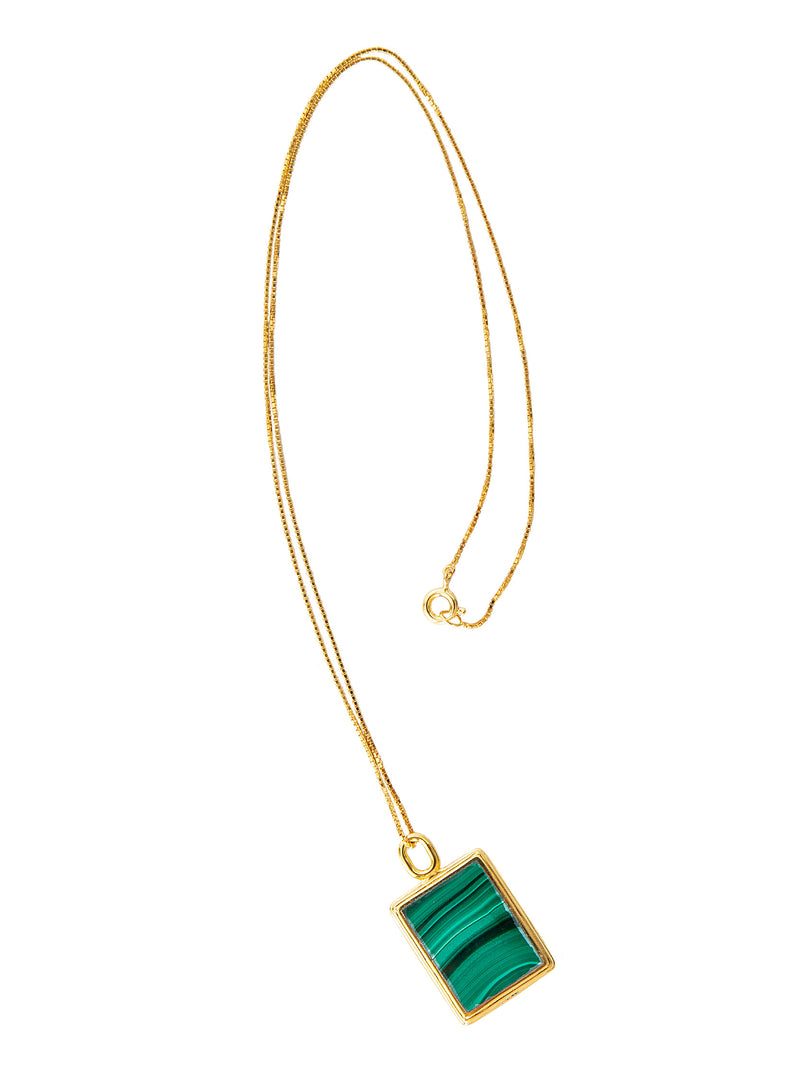 Chandigarh Lapis and Malachite Gold Necklace