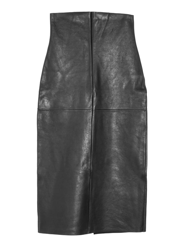 No.69 Leather High Waist Skirt Black