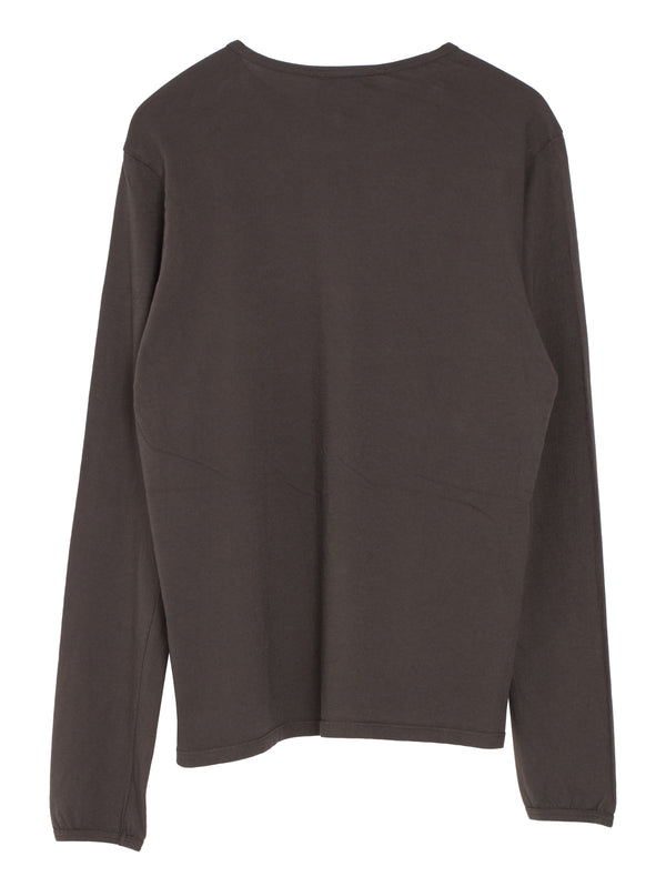 No.87 Organic cotton Long Sleeve T-Shirt Brown
