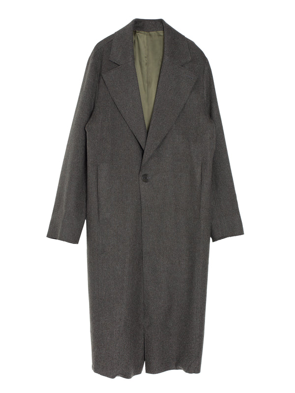 No.175 Heavy wool Two Button Coat Green