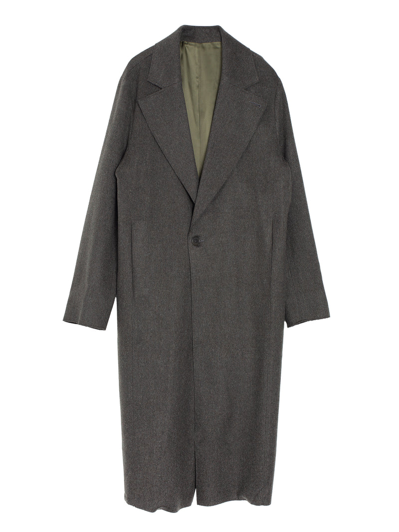No.175 Heavy wool Two Button Coat Green