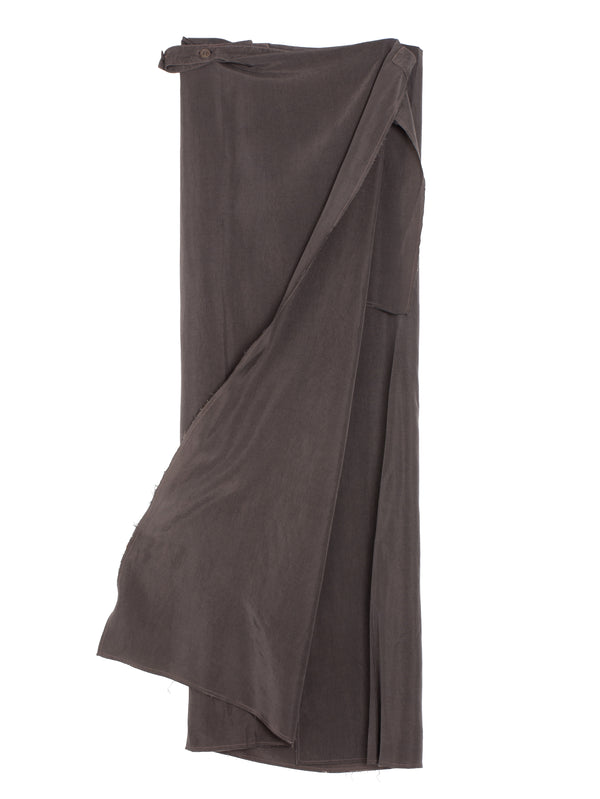 No.304 Cupro Wrap Skirt Brown