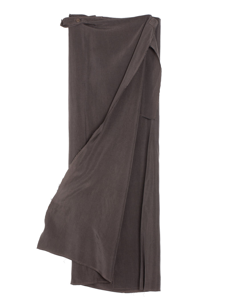 No.304 Cupro Wrap Skirt Brown