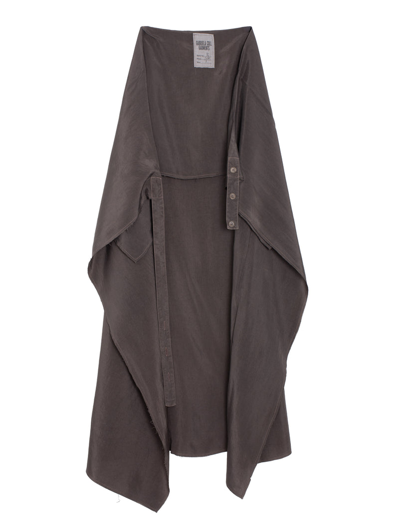 No.304 Cupro Wrap Skirt Brown
