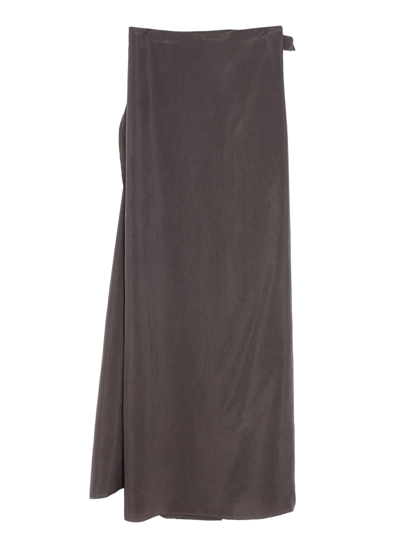 No.304 Cupro Wrap Skirt Brown