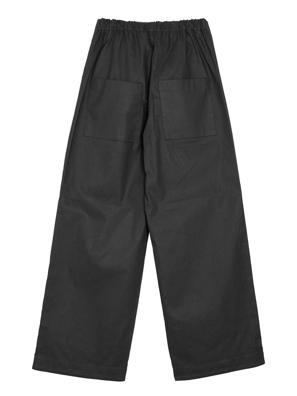 No.283 Coated Cotton Twill Pocket Trousers Black