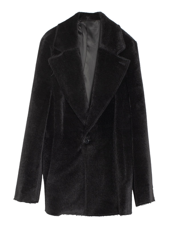 No.173 Sury Alpaca Wool Two Buttom Jacket Black