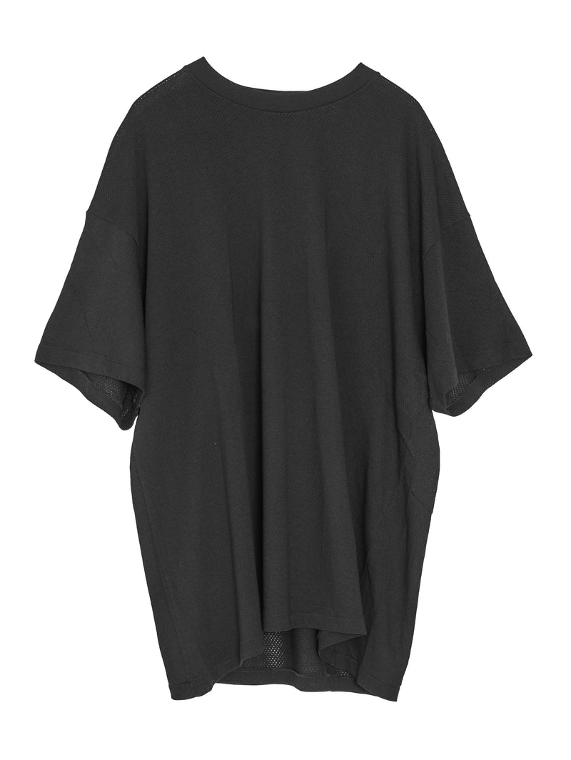 Cotton Mesh Shortsleeve T-Shirt Black