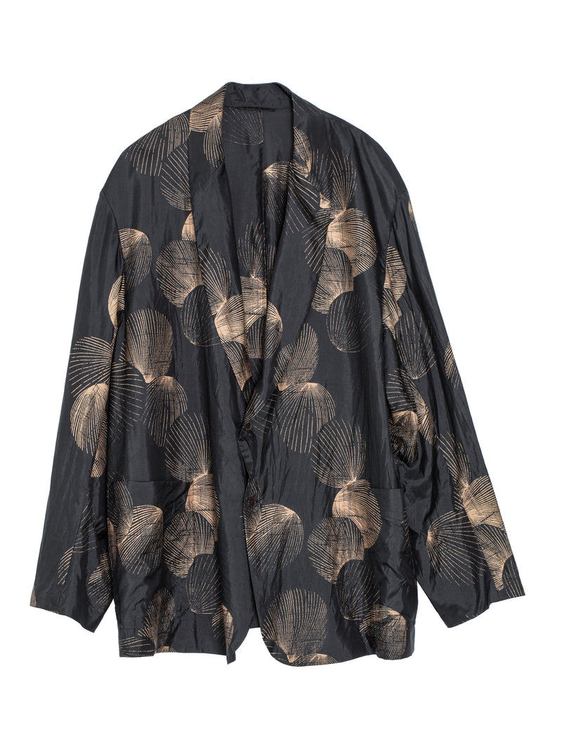 Silk Shawl Collar Jacket Shell