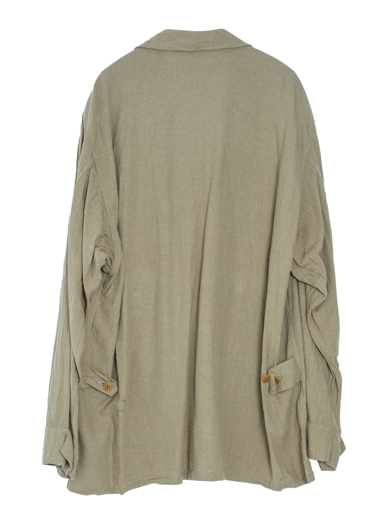 Raw Silk BDU Jacket Khaki