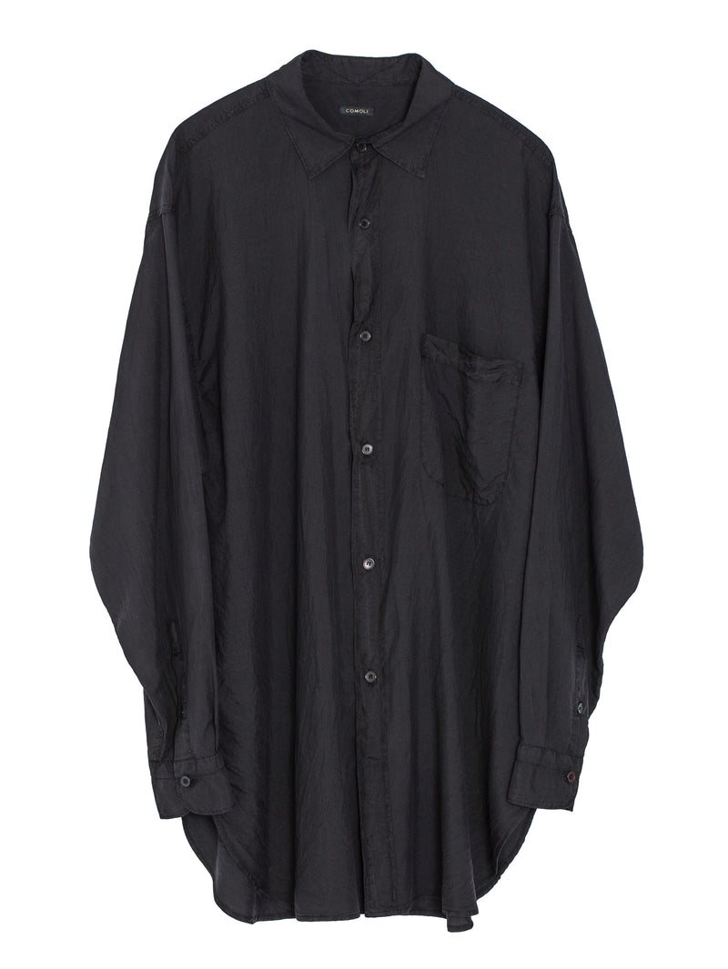Silk Garment Dryed Shirt Black