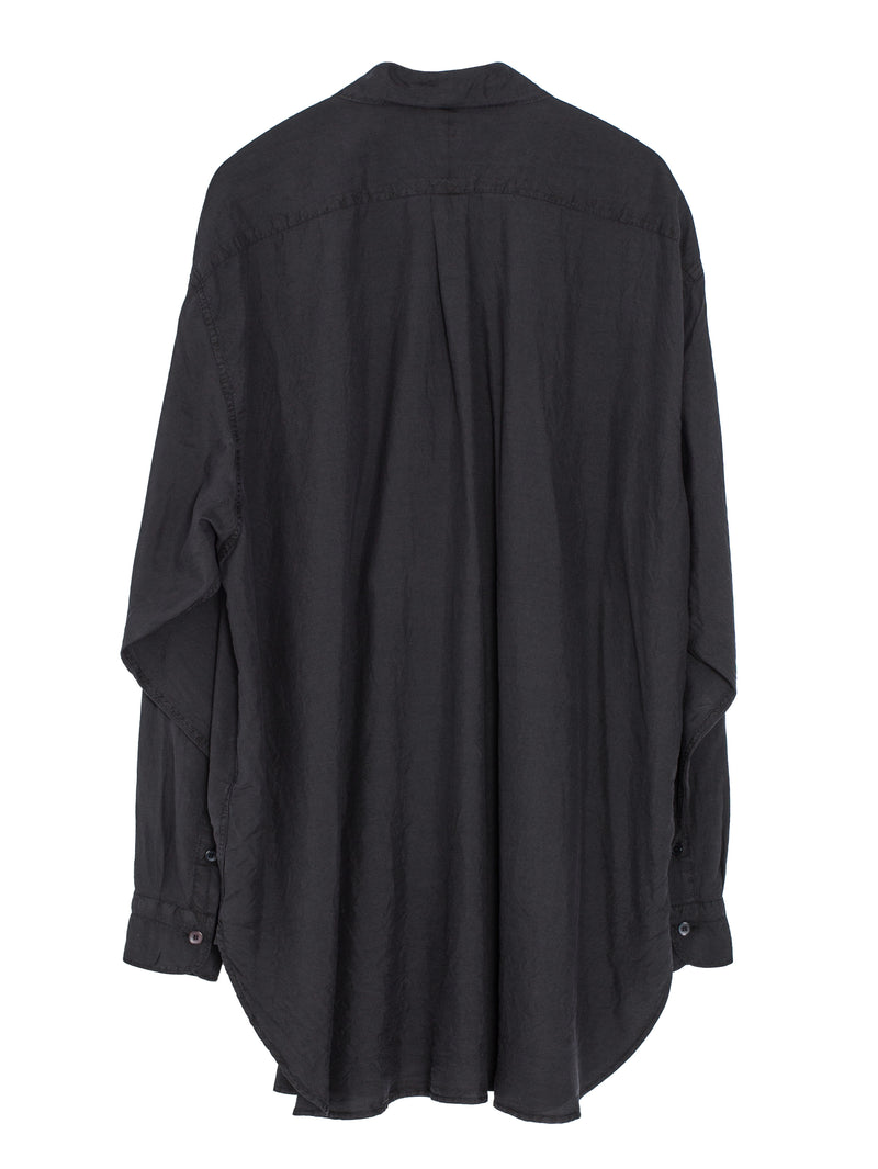 Silk Garment Dryed Shirt Black