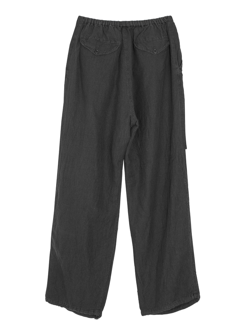 Knee Tucked Pants Fade Black