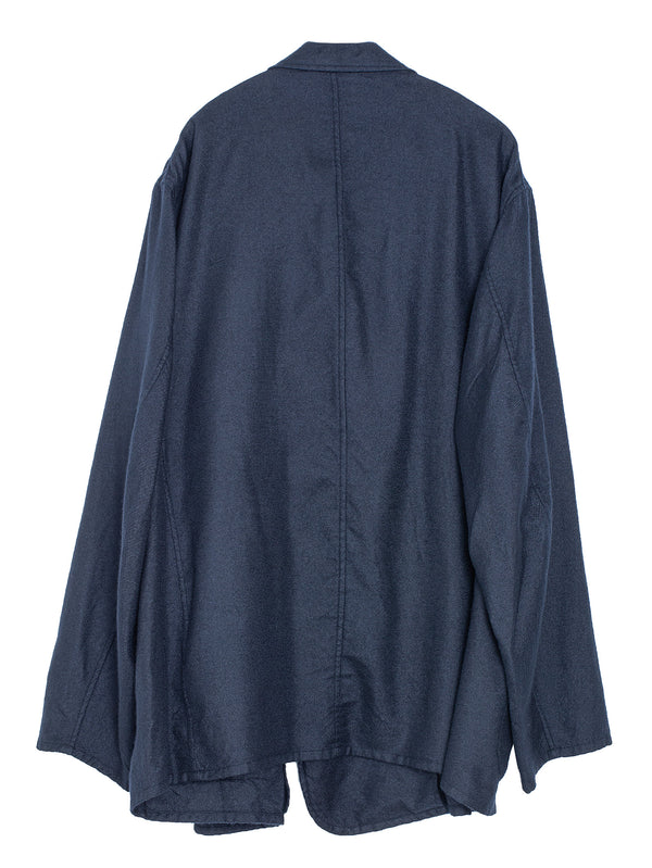 Garment Dyed Cashmere Silk Jacket Navy