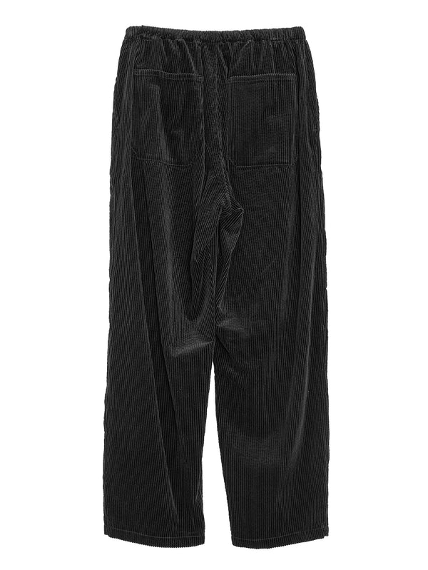 Corduroy Drawstring Pants Black