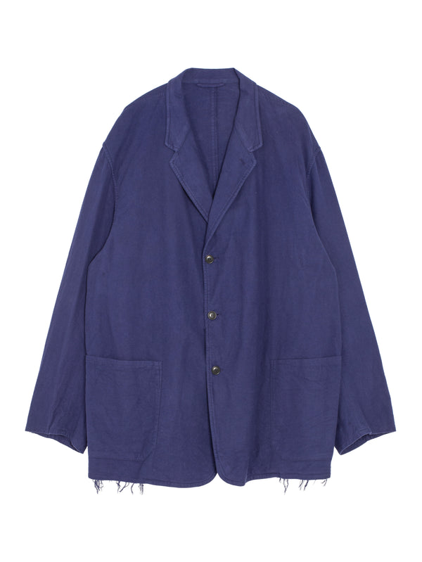 Cotton Flannel Jacket Royal Blue